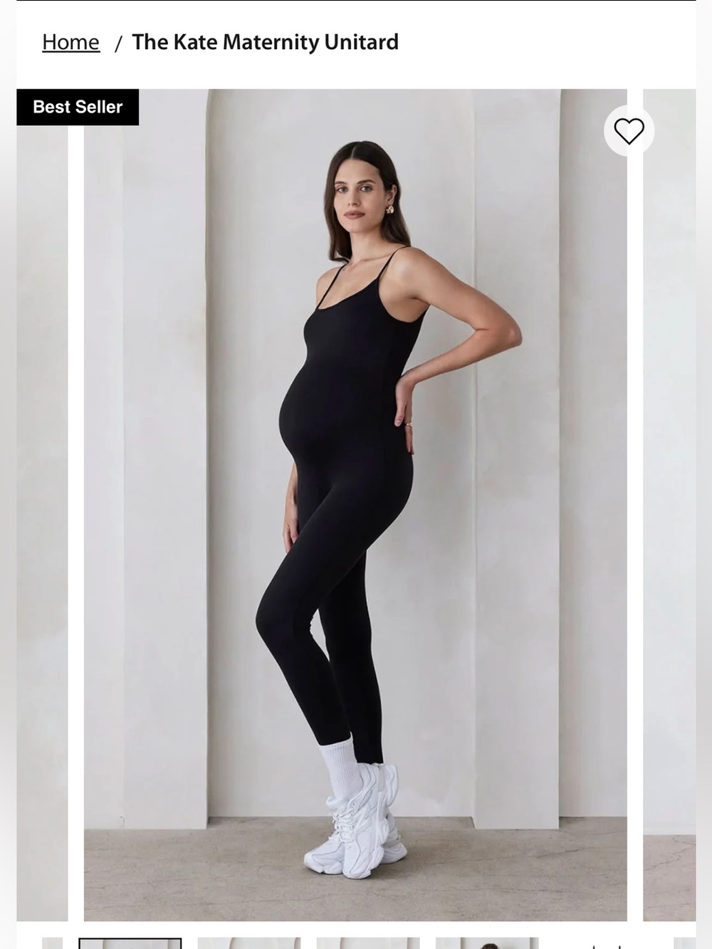 The kate Bumpsuit - Maternity Unitard Jumpsuit - Black